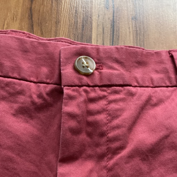 British Khaki Soft Teracotta Red Size 38 Men's Khaki Shorts Great Condition - Picture 2 of 7